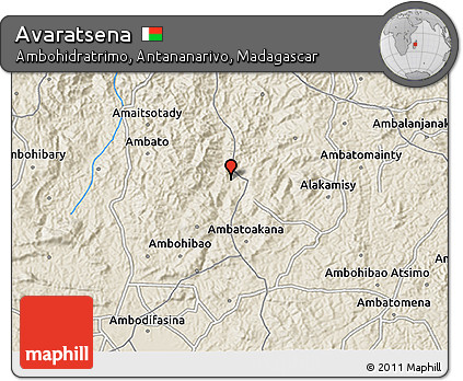 Shaded Relief 3D Map of Avaratsena