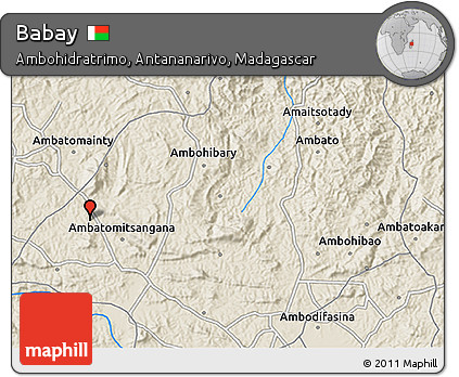 Shaded Relief 3D Map of Babay