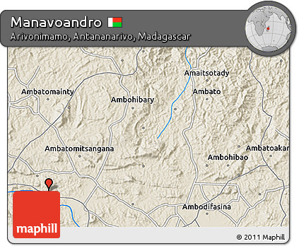 Shaded Relief 3D Map of Manavoandro