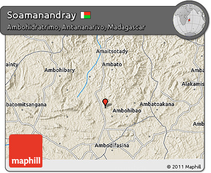 Shaded Relief 3D Map of Soamanandray