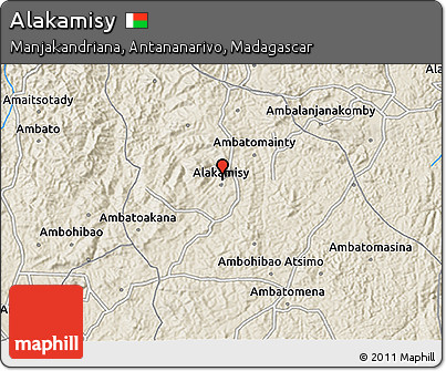 Shaded Relief 3D Map of Alakamisy