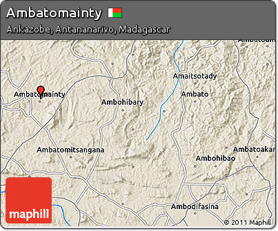 Shaded Relief 3D Map of Ambatomainty