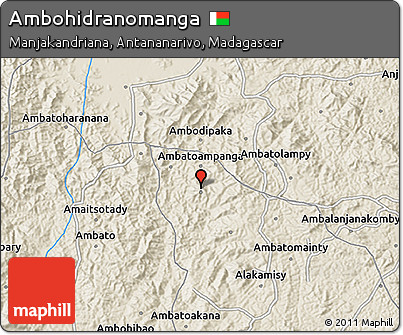 Shaded Relief 3D Map of Ambohidranomanga