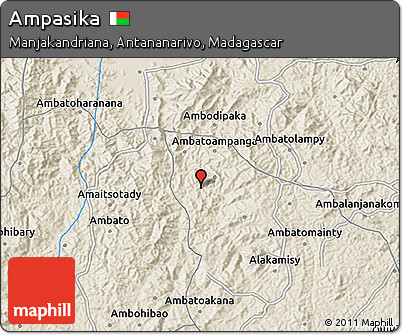 Shaded Relief 3D Map of Ampasika