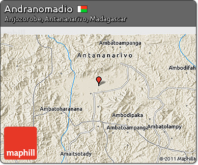 Shaded Relief 3D Map of Andranomadio