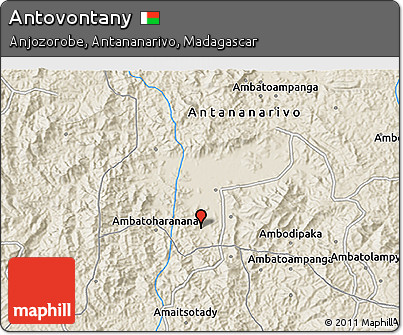 Shaded Relief 3D Map of Antovontany