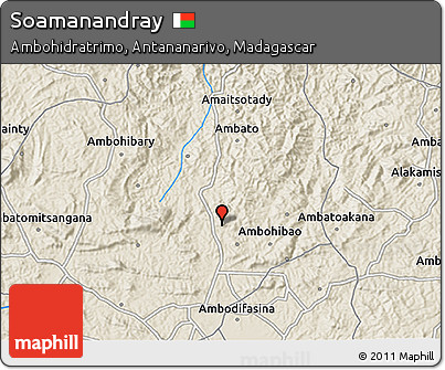 Shaded Relief 3D Map of Soamanandray