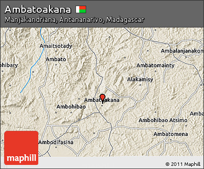 Shaded Relief 3D Map of Ambatoakana
