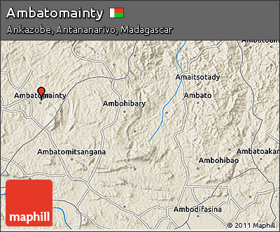 Shaded Relief 3D Map of Ambatomainty