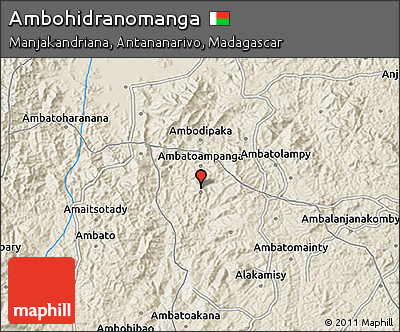 Shaded Relief 3D Map of Ambohidranomanga