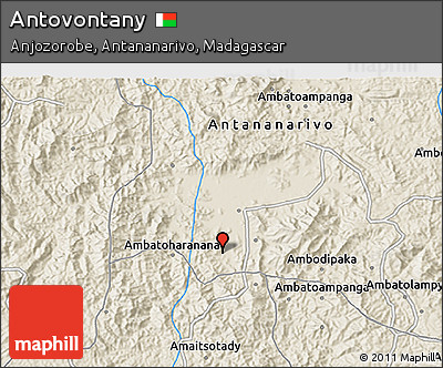 Shaded Relief 3D Map of Antovontany