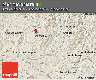 Shaded Relief 3D Map of Merinavaratra