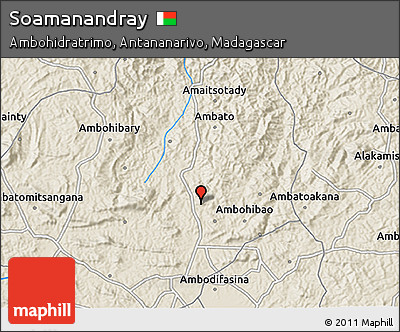 Shaded Relief 3D Map of Soamanandray