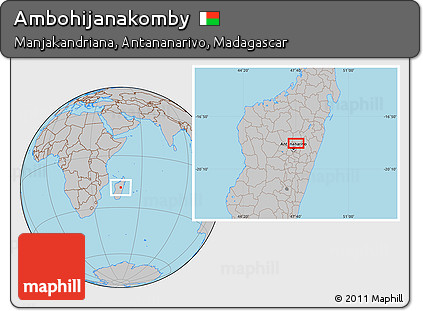 Gray Location Map of Ambohijanakomby