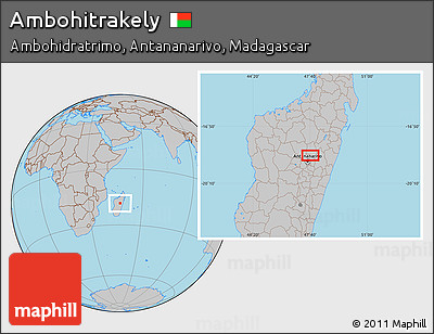 Gray Location Map of Ambohitrakely