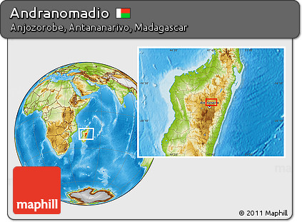 Physical Location Map of Andranomadio