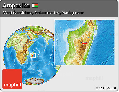 Physical Location Map of Ampasika