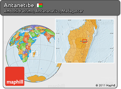 Political Location Map of Antanetibe