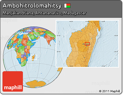 Political Location Map of Ambohitrolomahitsy