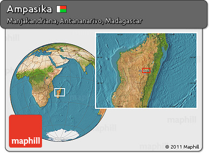 Satellite Location Map of Ampasika