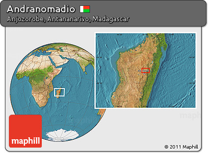 Satellite Location Map of Andranomadio
