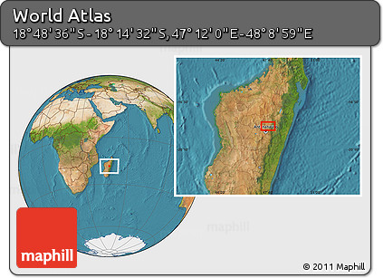 Satellite Location Map of the Area around 18° 31' 34" S, 47° 40' 29" E