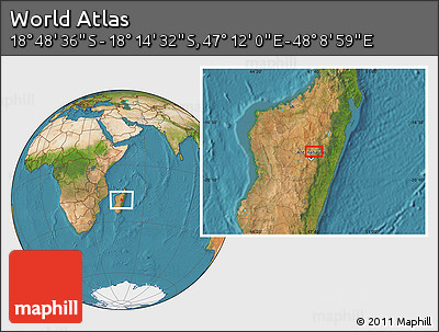 Satellite Location Map of the Area around 18° 31' 34" S, 47° 40' 29" E