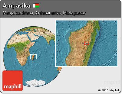 Satellite Location Map of Ampasika