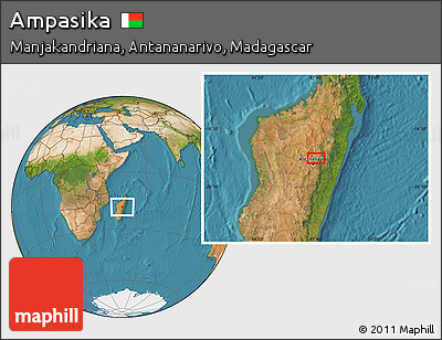 Satellite Location Map of Ampasika