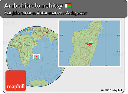 Savanna Style Location Map of Ambohitrolomahitsy