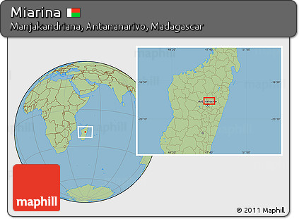 Savanna Style Location Map of Miarina