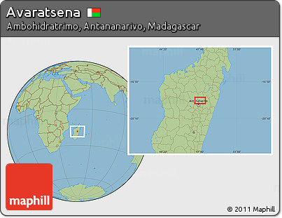 Savanna Style Location Map of Avaratsena