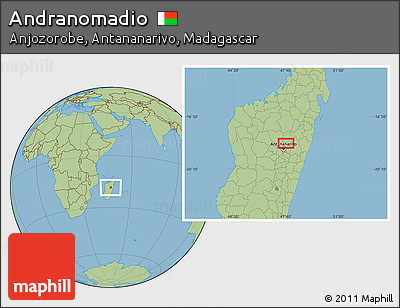 Savanna Style Location Map of Andranomadio