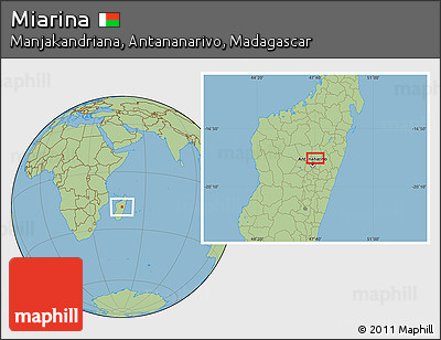 Savanna Style Location Map of Miarina