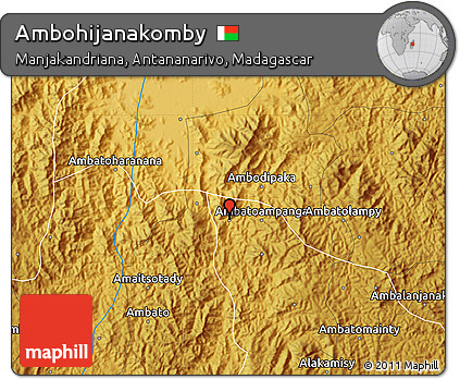 Physical Map of Ambohijanakomby