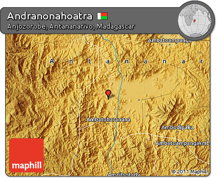Physical Map of Andranonahoatra
