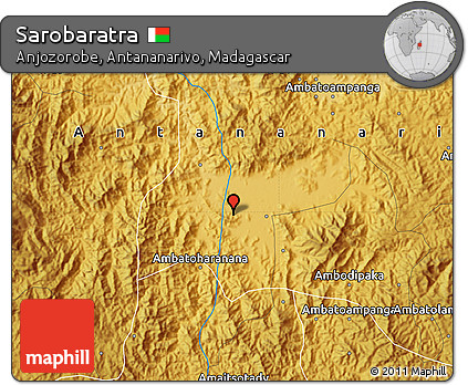 Physical Map of Sarobaratra