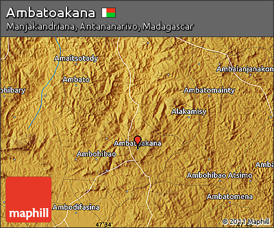 Physical Map of Ambatoakana