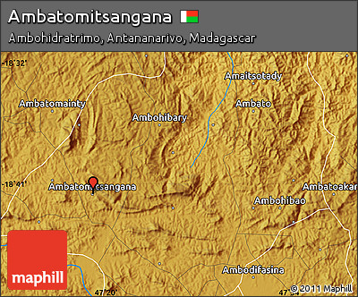 Physical Map of Ambatomitsangana