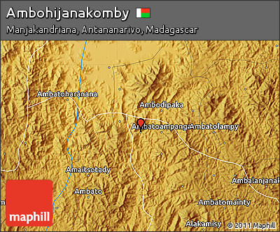 Physical Map of Ambohijanakomby