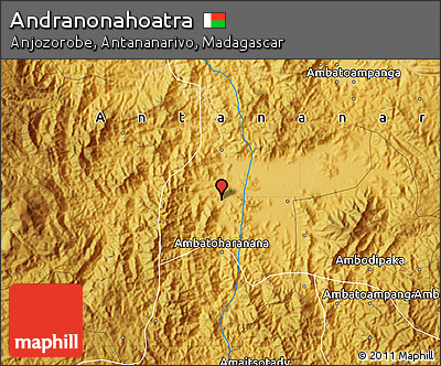 Physical Map of Andranonahoatra