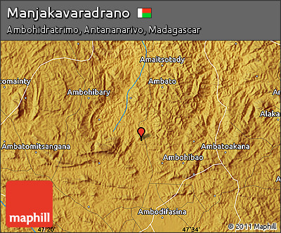 Physical Map of Manjakavaradrano
