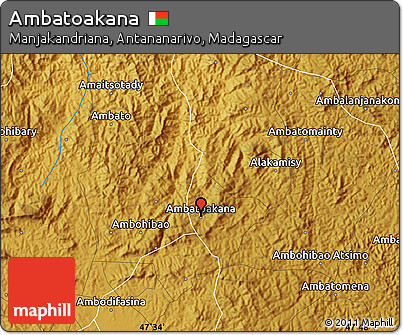 Physical Map of Ambatoakana