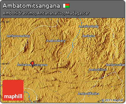 Physical Map of Ambatomitsangana