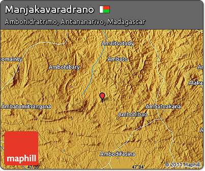 Physical Map of Manjakavaradrano