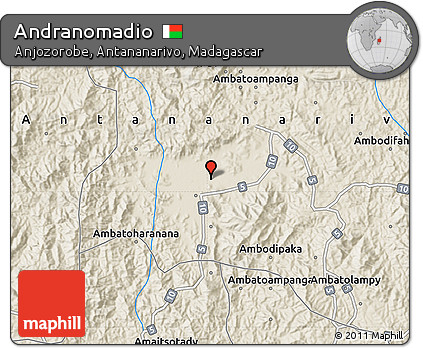 Shaded Relief Map of Andranomadio