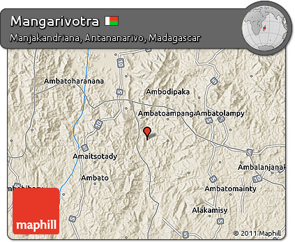 Shaded Relief Map of Mangarivotra