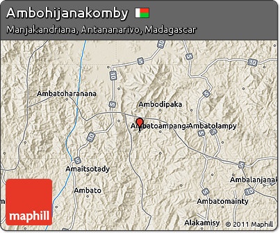 Shaded Relief Map of Ambohijanakomby