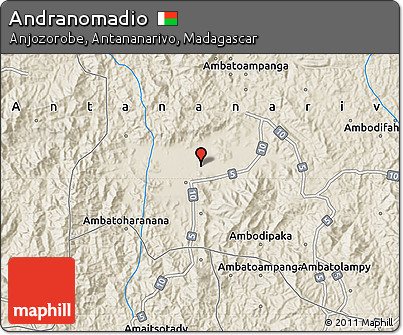 Shaded Relief Map of Andranomadio