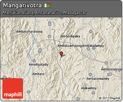 Shaded Relief Map of Mangarivotra